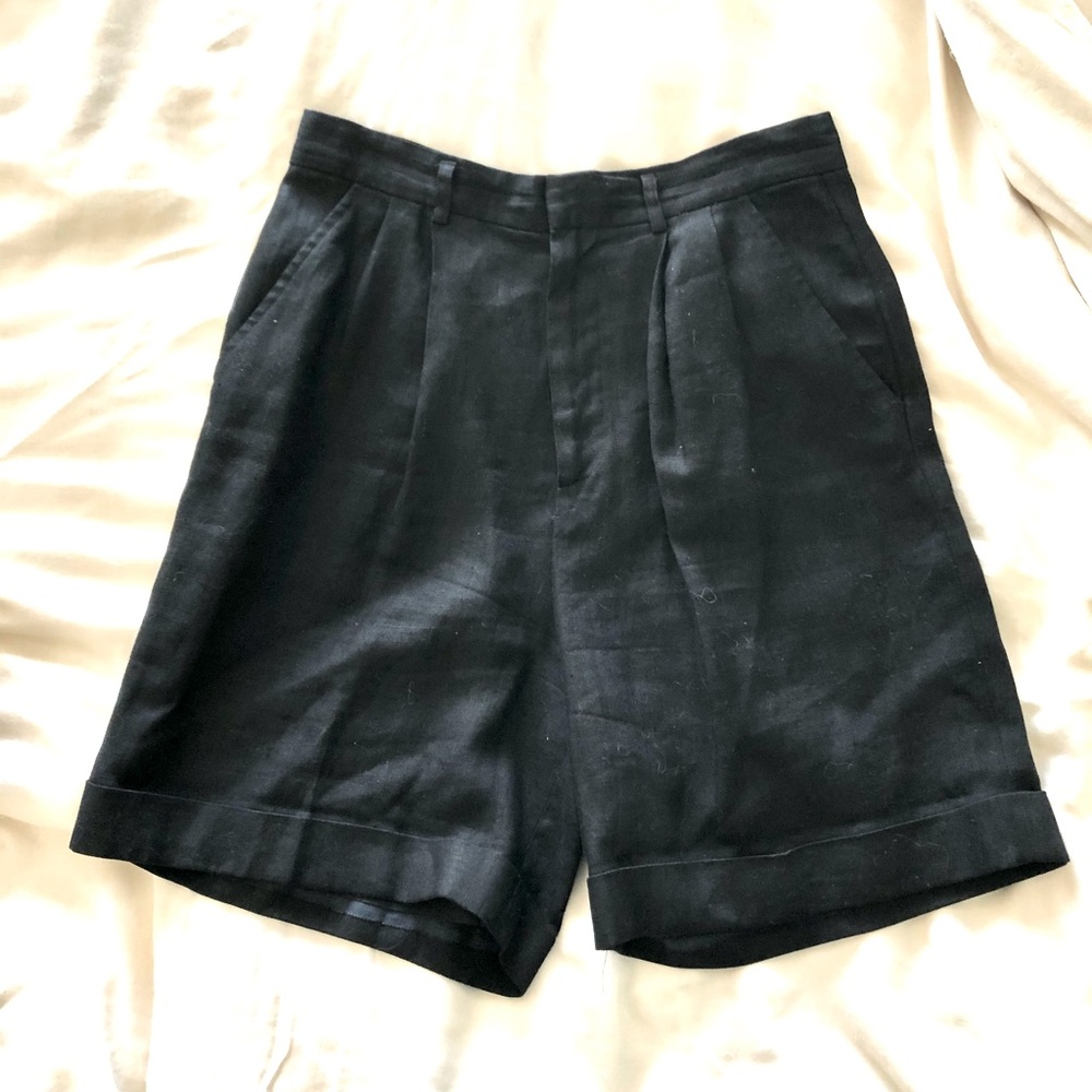 Linen High Rise Long Shorts